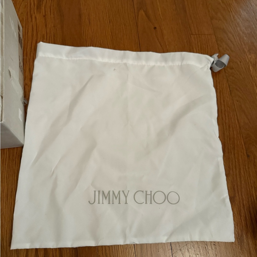 NWT JIMMY CHOO PEEP TOE HEELS SIZE 37 - Picture 8 of 9